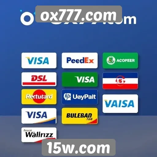Métodos de pagamento aceitos no ox777.com são diversificados